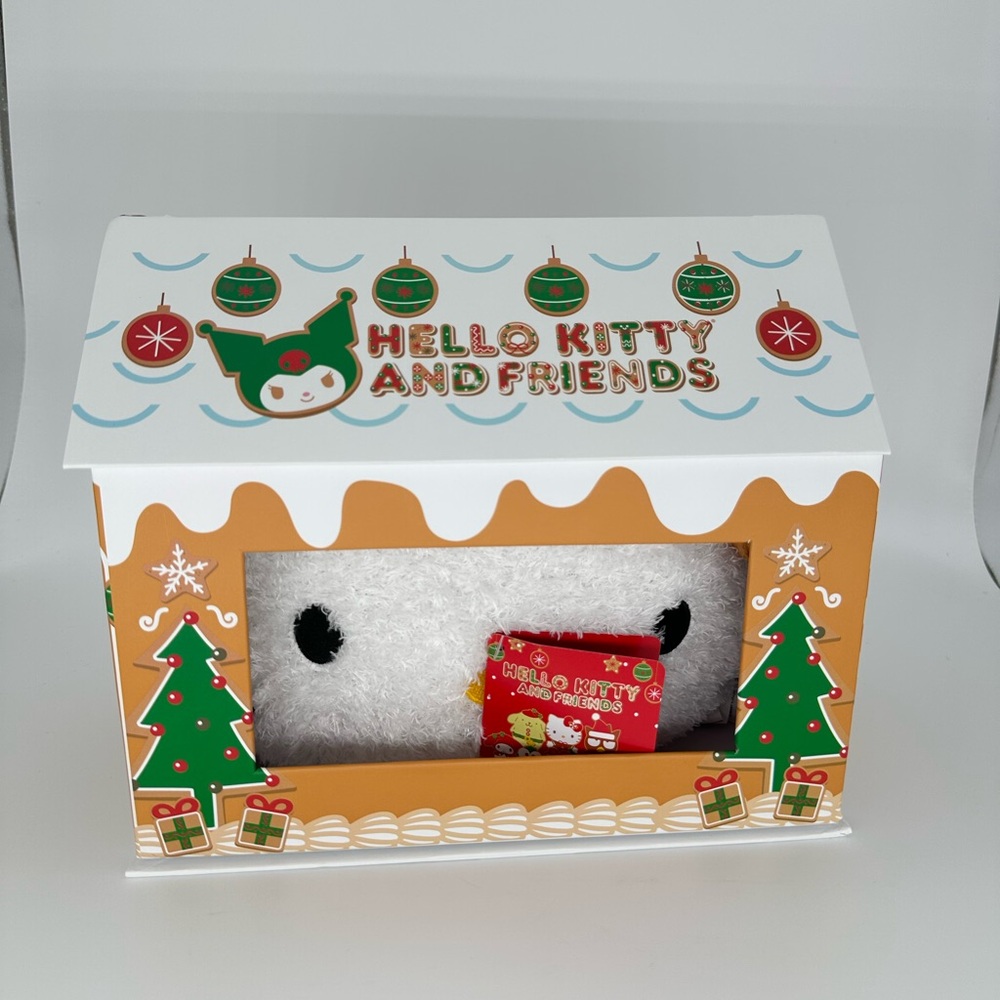 Sanrio Hello Kitty Mini Face Pillow with Gingerbread House Christmas Viral